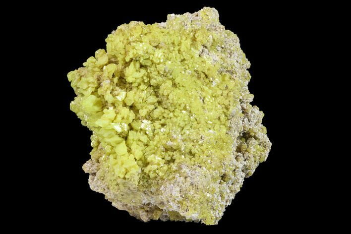 Yellow Sulfur Crystals on Matrix - Steamboat Springs, Nevada #154345